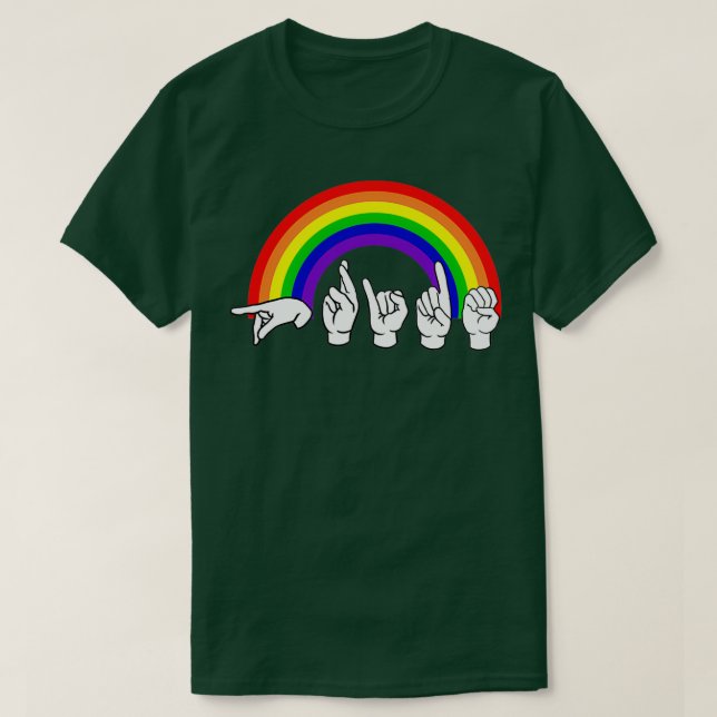 Camiseta Lenguaje de Rótulo LGBT (Diseño del anverso)