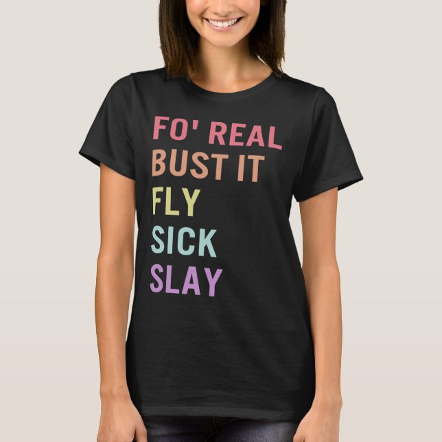 Camiseta Lenguaje de Rótulo para busto real it ASL argot so (Anverso)