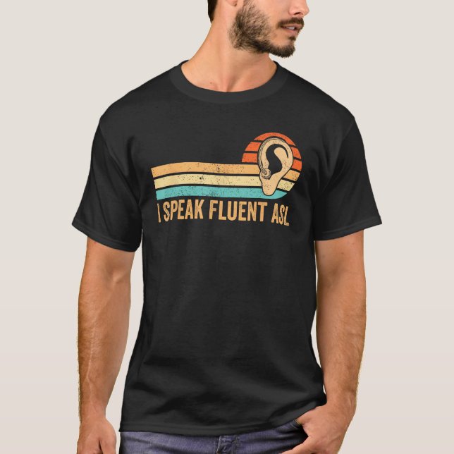 Camiseta Lenguaje de Rótulo para la toma de conciencia sobr (Anverso)