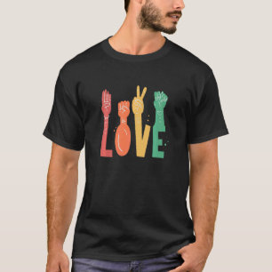Camiseta Lenguaje de Rótulo silencioso para los sordos