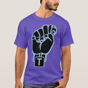 Camiseta Lenguaje de señas americano Letra T hombres y niño