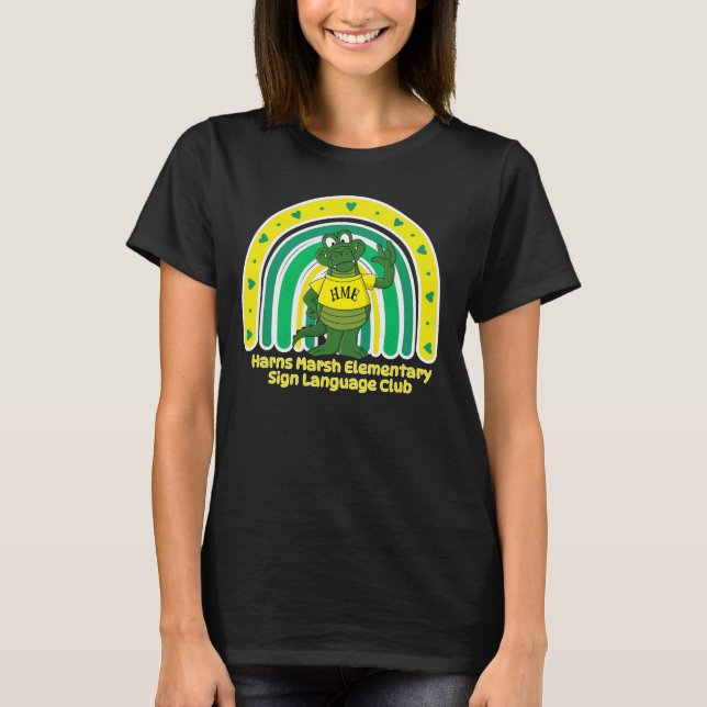 Camiseta Lenguaje de señas de arcoíris (Anverso)