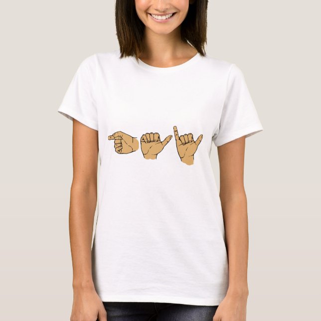 Camiseta Lenguaje de señas gay (Anverso)