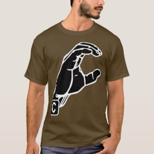 Camiseta Lenguaje de signos americano Letra C 1