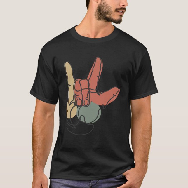 Camiseta Lenguaje de signos americano que te amo (Anverso)