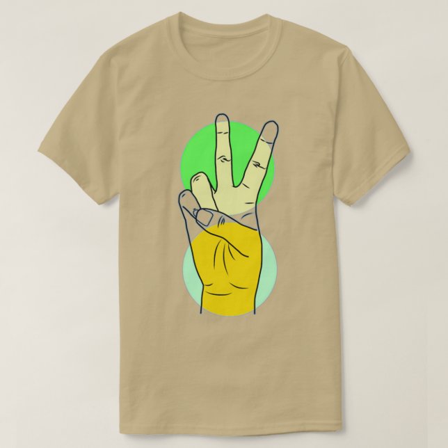 Camiseta Lenguaje de signos de amor y paz (Diseño del anverso)