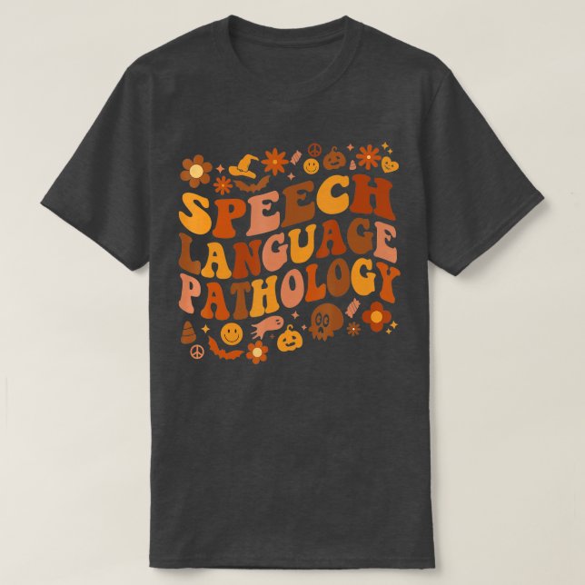 Camiseta Lenguaje de voz Patología Retro Discurso de Hallow (Diseño del anverso)