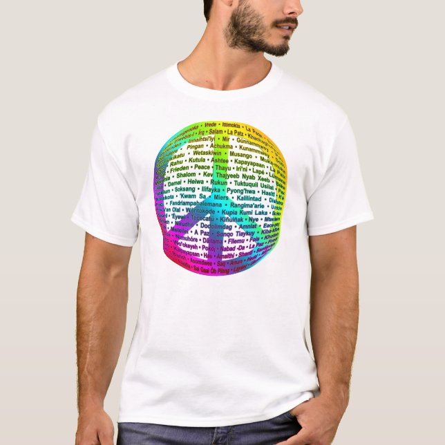 Camiseta Lenguaje Mundial de la Paz (Anverso)
