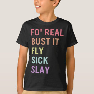 Camiseta Lenguaje Para Real Bust It Asl Slang Tee Deaf Awar
