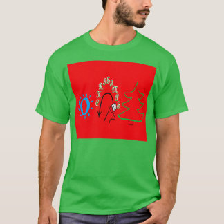 Camiseta Lenguaje Rótulo americano o árbol de Navidad