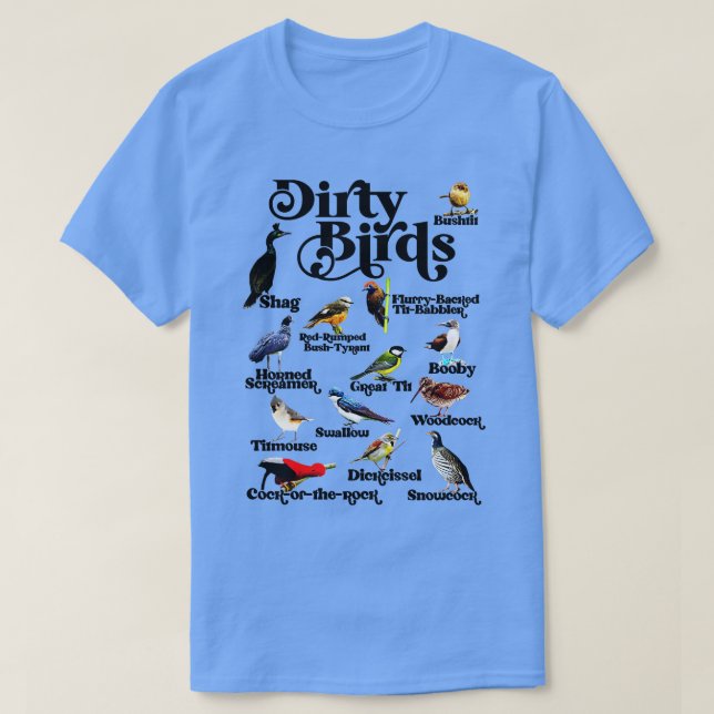 Camiseta Lenguaje sucio de las aves sucias (Diseño del anverso)