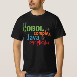 Camiseta Lenguas de programación Cobol y Java