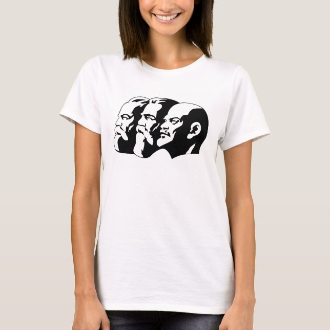 Camiseta Lenin, Marx, Engels, Unión Soviética, Comunismo (Anverso)