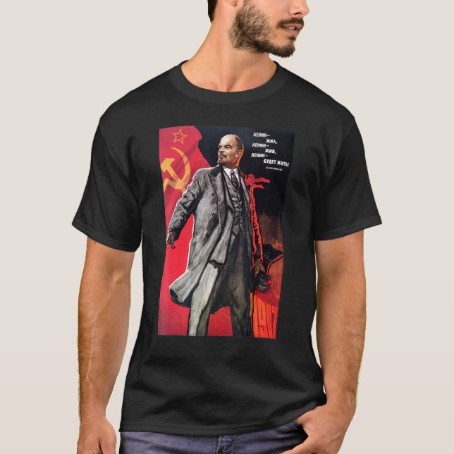 Camiseta Lenin vivió la vida de Lenin Lenin y Lenin vivirá  (Anverso)
