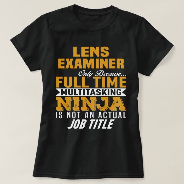 Camiseta Lens Examiner (Diseño del anverso)