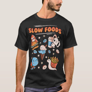 Camiseta Lenta Comida Cute Animales Eslovaco Caracol De Tor