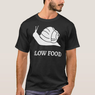 Camiseta Lenta comida Gourmet Romano de Caracol diciendo Co