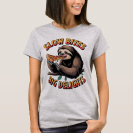 Camiseta Lenta Mordedura Grandes tragos, Graciosa Pizza De 