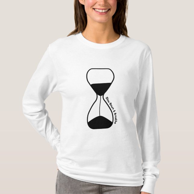 Camiseta Lenta y respira - cuidado propio (Anverso)