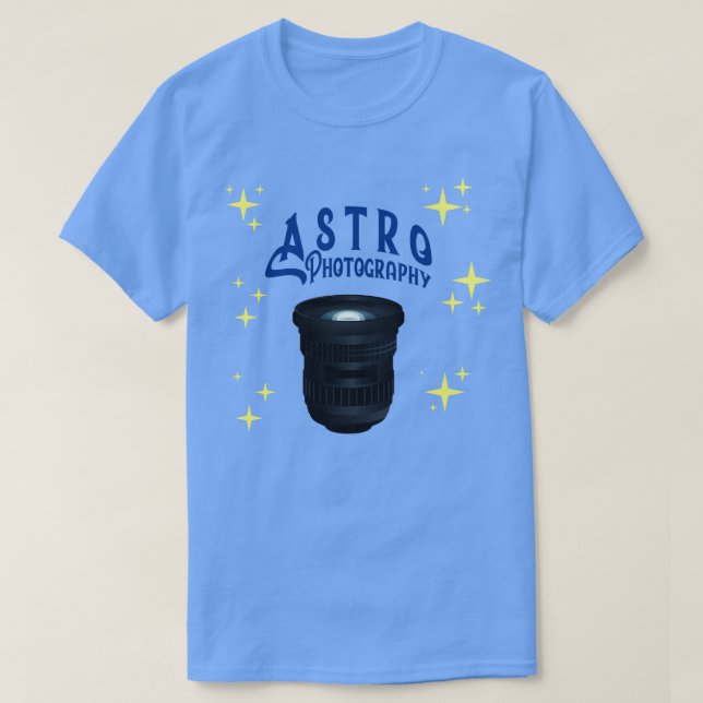 Camiseta Lente de cámara de astrofotografía (Diseño del anverso)