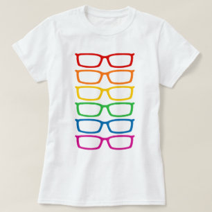 Camiseta Lentes de ojos arcoiris