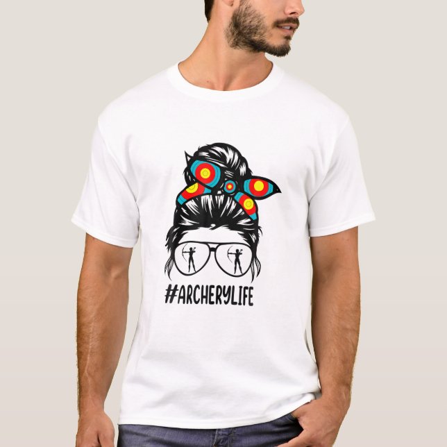 Camiseta Lentes de pelo de tiro con arco y desordenado (Anverso)