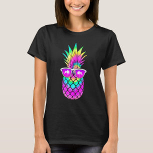 Camiseta Lentes de sol de piña y tinte de verano Diseño tro