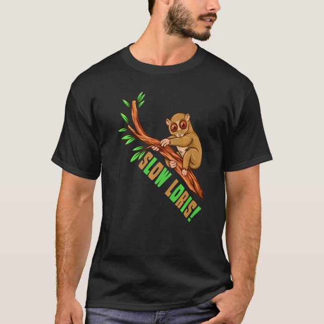 Camiseta Lento loris Lento Loris Plumbloris Primate Monkey  (Anverso)