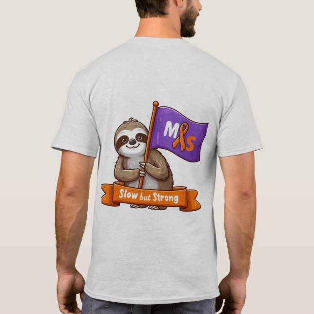 Camiseta Lento pero fuerte Tee de Concienciación por EM (Reverso)