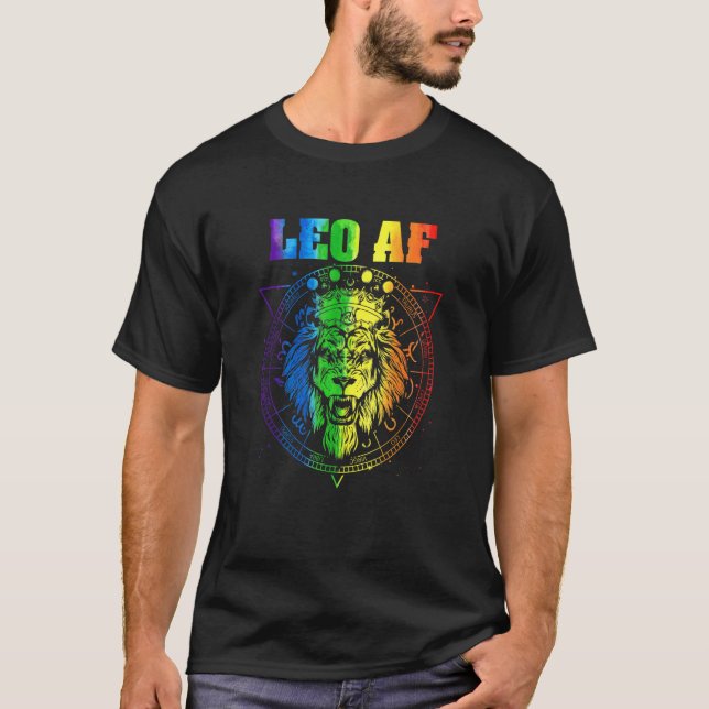 Camiseta Leo Af Lion Lgbt Para Agosto Y Julio Cumpleaños Zo (Anverso)