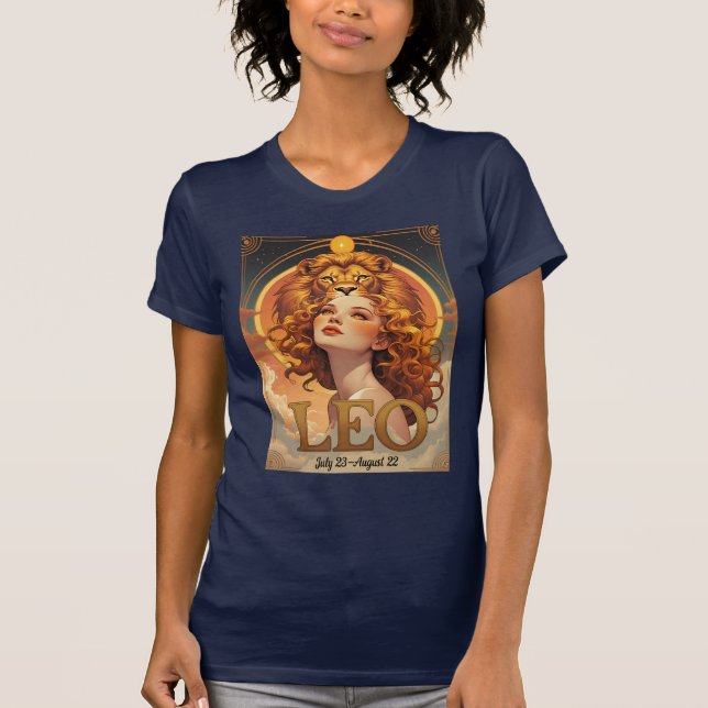 Camiseta Leo Astrología León Cumpleaños Julio Agosto Zodiac (Anverso)