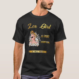 Camiseta Leo Chica Cumpleaños Reina Zodiac Rótulo Horóscopo