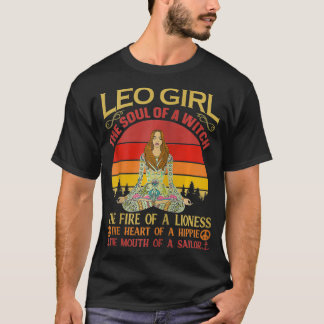 Camiseta Leo Chica Zodiac Funny Astrología Retro Vintage Zi