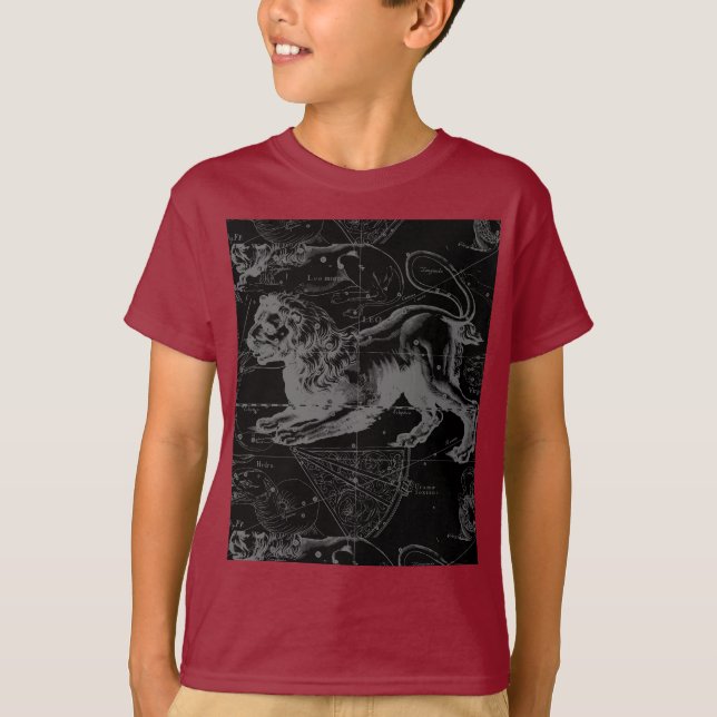 Camiseta Leo Constellation Hevelius 1690 Julio23 - Agosto 2 (Anverso)