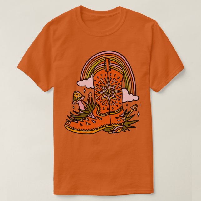 Camiseta Leo Cowboy Boot (Diseño del anverso)