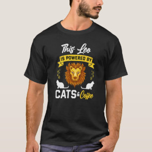 Camiseta Leo  Gato  Café  Horóscopo Signo Zodiacal