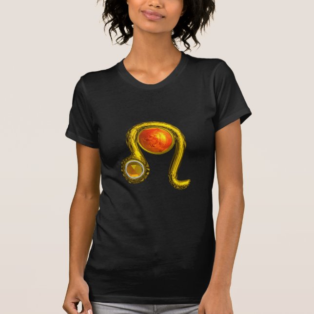 Camiseta LEO, Golden, Zodoac Birthday Jewel (Anverso)