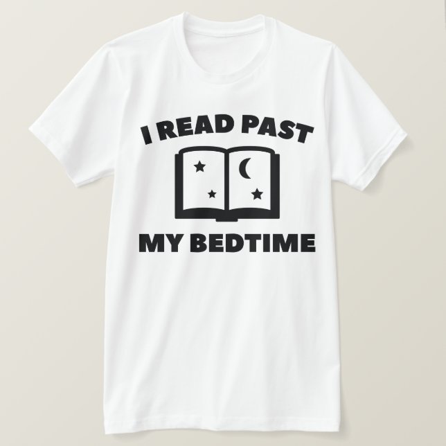 Camiseta Leo hasta pasada mi hora de acostarme (Anverso del diseño)