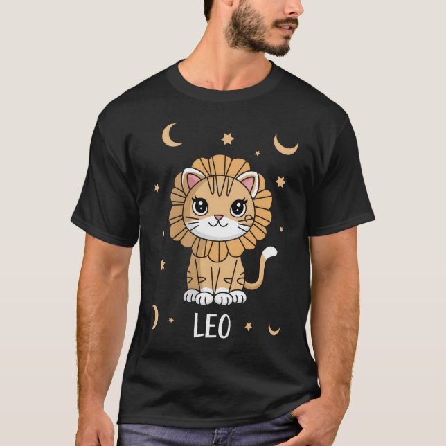 Camiseta Leo Kitten, una estrella ruidosa Leo Zodiac (Anverso)
