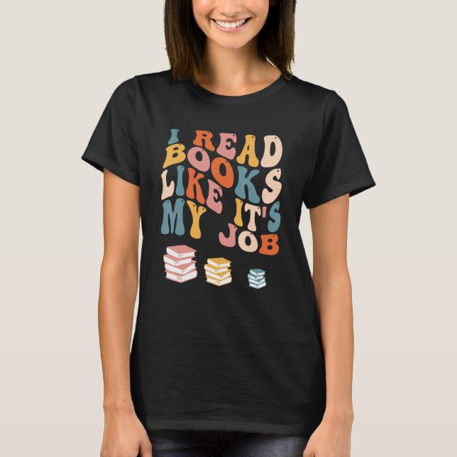 Camiseta Leo libros como si fuera mi escuela de libros de t (Anverso)
