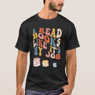 Camiseta Leo libros como si fuera mi escuela de libros de t