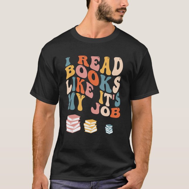 Camiseta Leo libros como si fuera mi escuela de libros de t (Anverso)