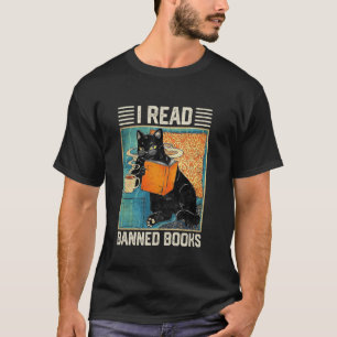 Camiseta Leo libros prohibidos Gato negro divertido lector 