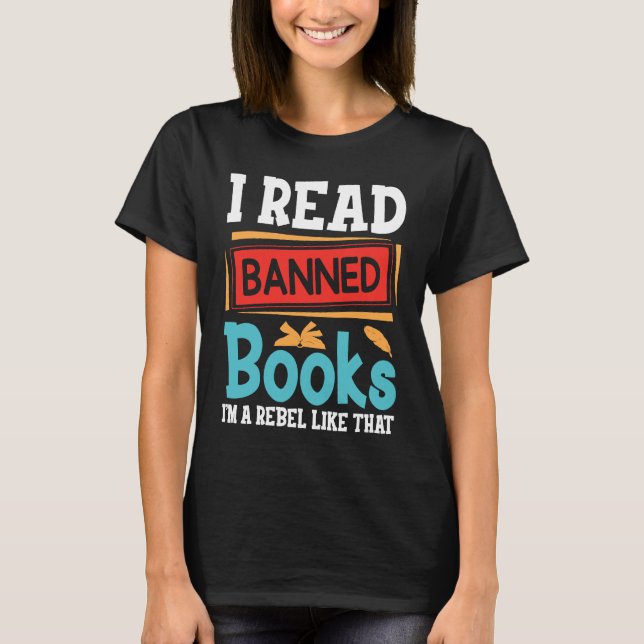 Camiseta leo Libros Prohibidos que estoy con el libro prohi (Anverso)