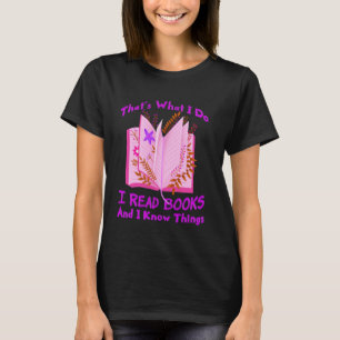 Camiseta Leo Libros Y Sé Cosas, Lector Ratón De Biblioteca,