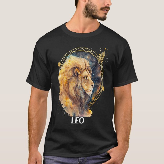 Camiseta Leo Lion Astrological Fire Zodiac Sign Sun Ruled (Anverso)