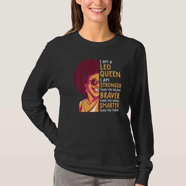 Camiseta Leo Queen  For Women Astrology Zodiac  Girls Leo (Anverso)