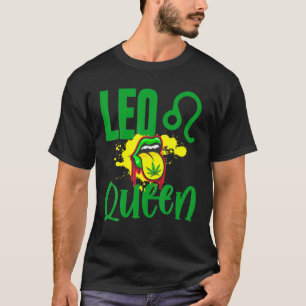 Camiseta Leo Queen July August Birthday Queens Women Weed F