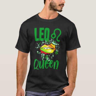 Camiseta Leo Queen July August Birthday Queens Women Weed F