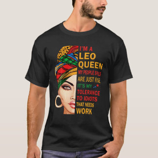 Camiseta Leo Queen My People Habilidades Birday Zodiac Horo
